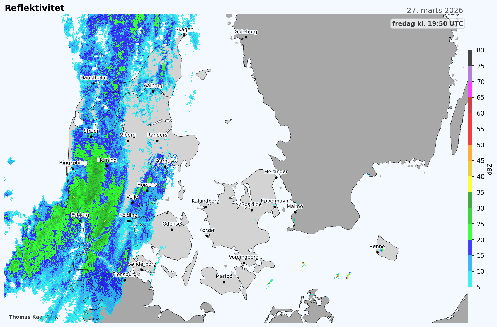 Animeret nedbørsradar